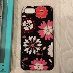 Kate Spade Black and Pink Floral Phone Case